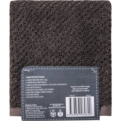 Inspire Premium Face Washer Charcoal 2 Pack