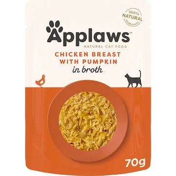 Applaws Wet Cat Food Pouch Chicken & Pumpkin Broth 70g