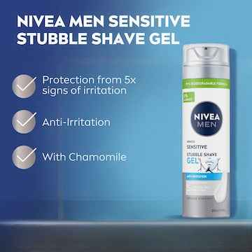 Nivea Men Sensitive Anti-Irritation Stubble Shaving Gel 200mL