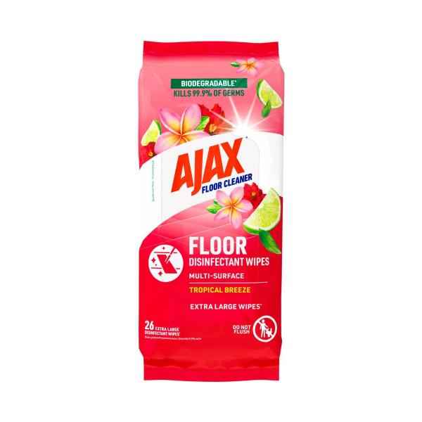 AJAX FLOOR DISINFECTANT WIPES 26 PACK