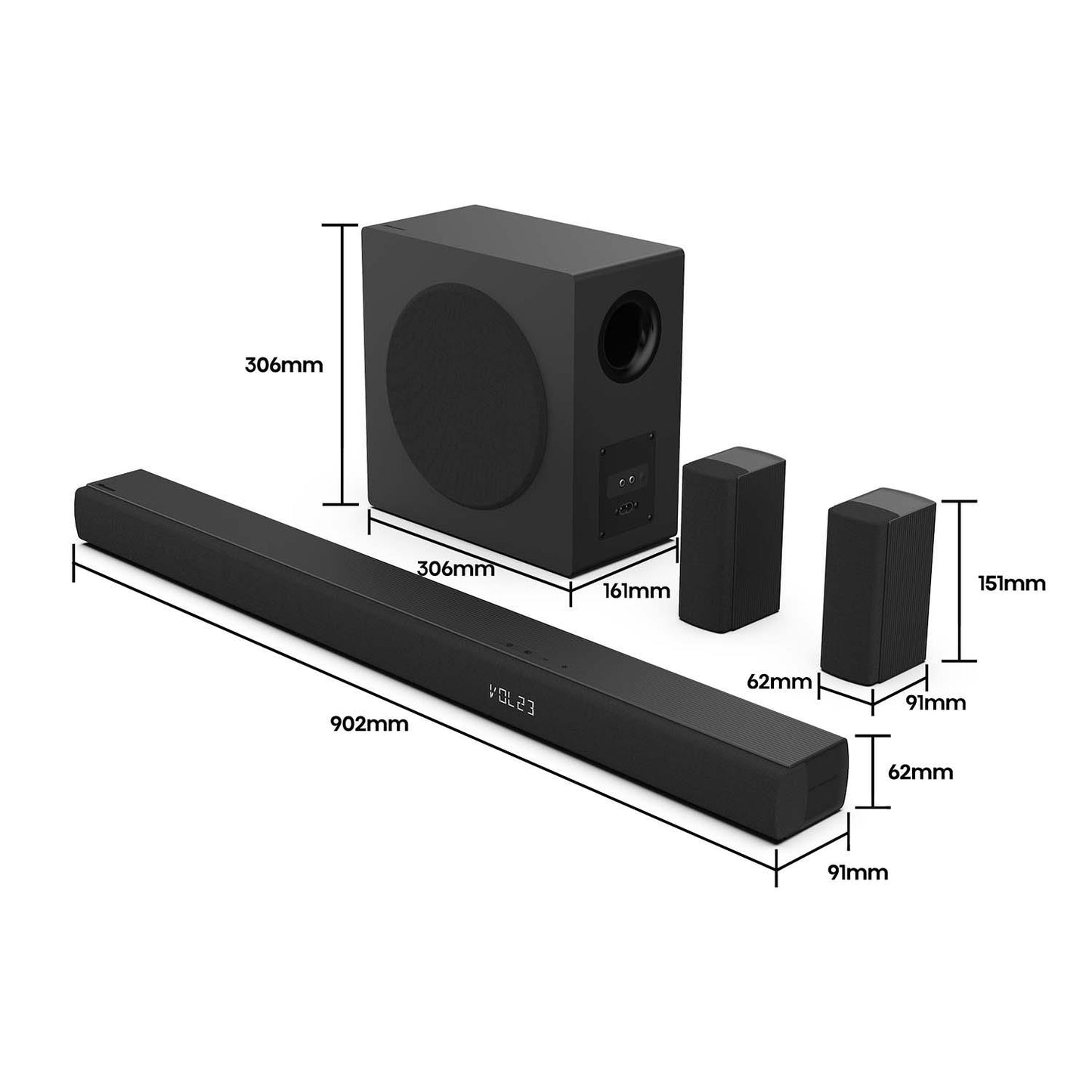 Hisense AX5100Q 580W 5.1 Ch Soundbar