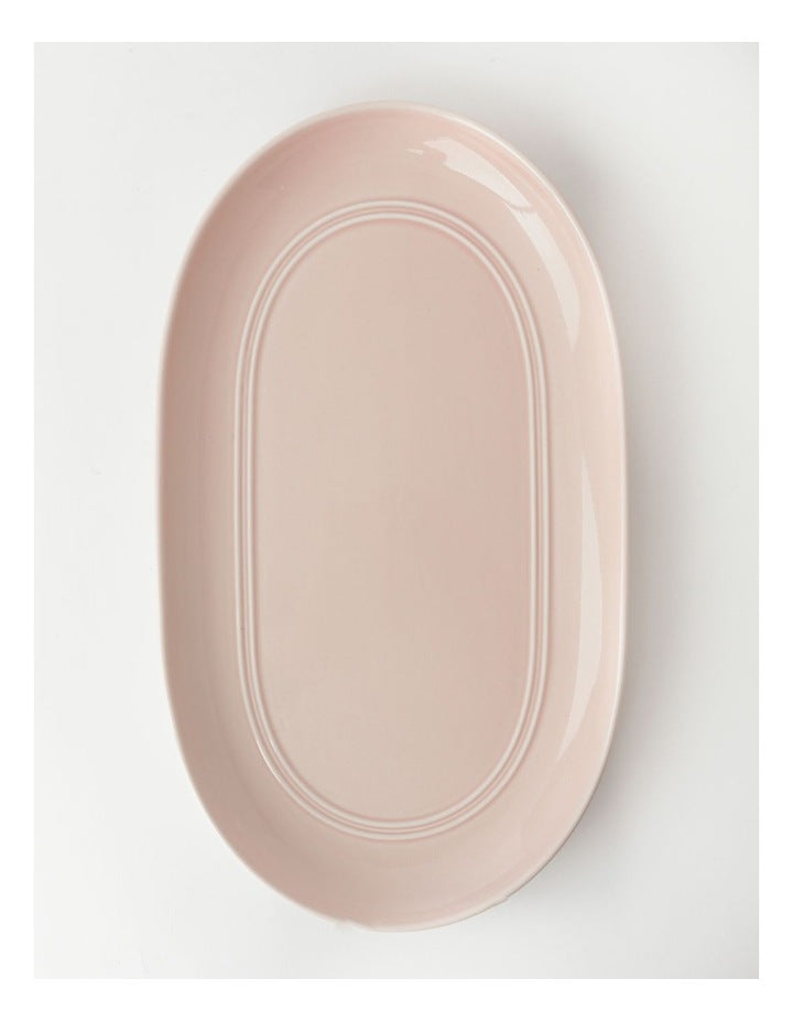 Avenue Oval Platter in Pink