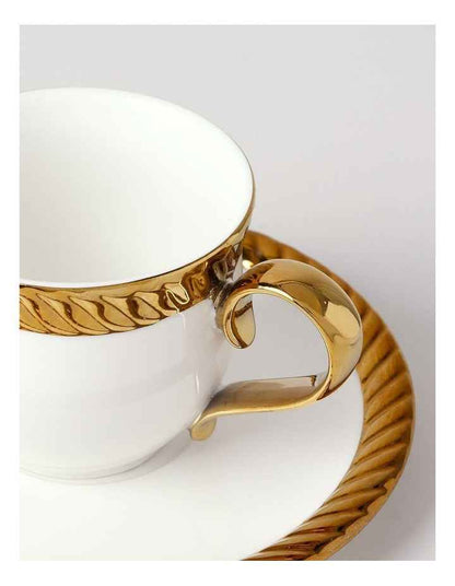 Gold Rope Cup & Saucer