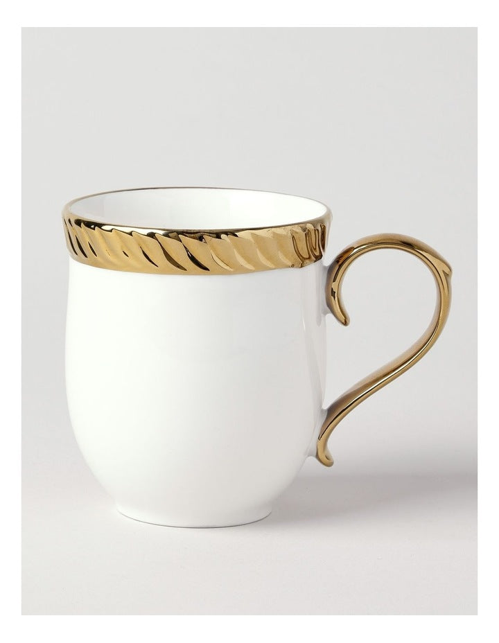 Gold Rope Mug White/Gold