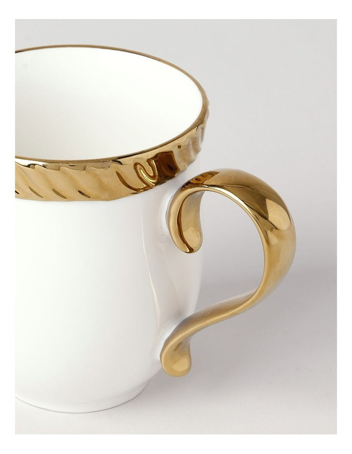 Gold Rope Mug White/Gold