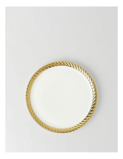 Gold Rope Side Plate White
