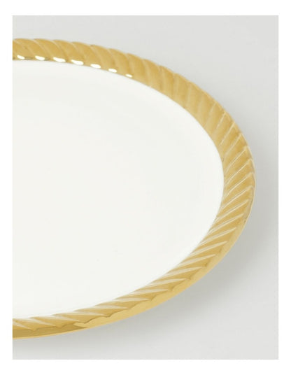 Gold Rope Side Plate White