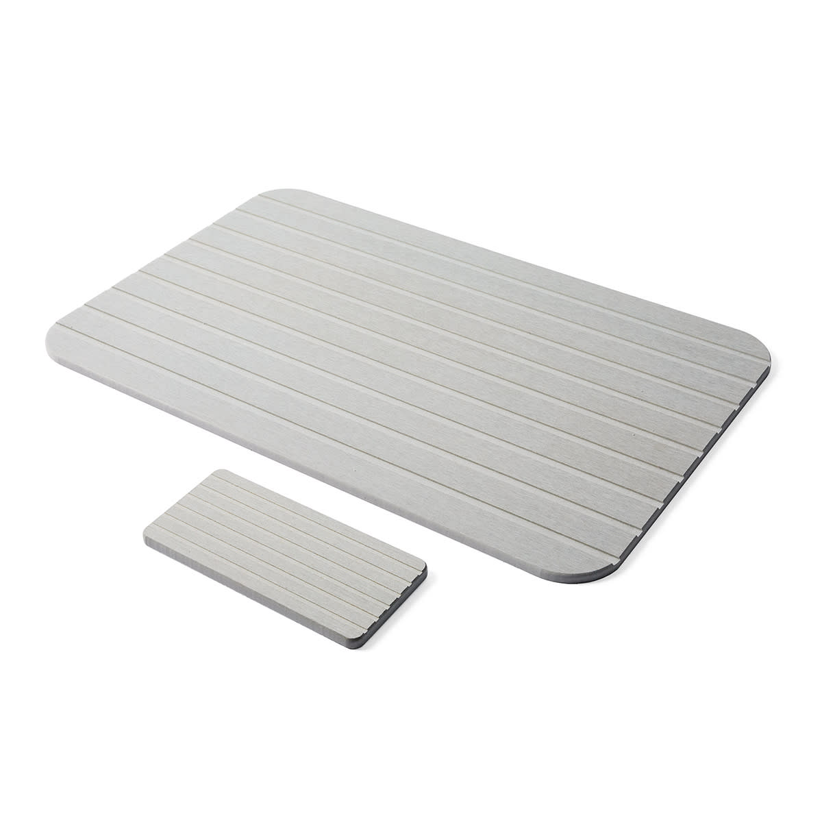 Stone Dry Bath Mat and Tray Set