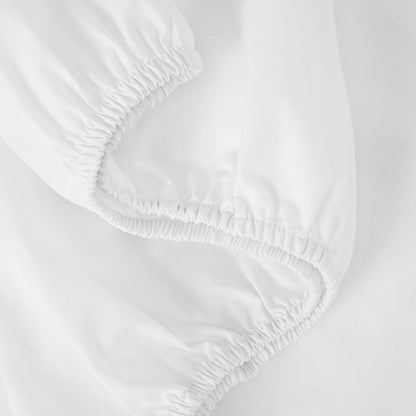 250 Thread Count Cotton Rich Fitted Sheet - Single Bed, White