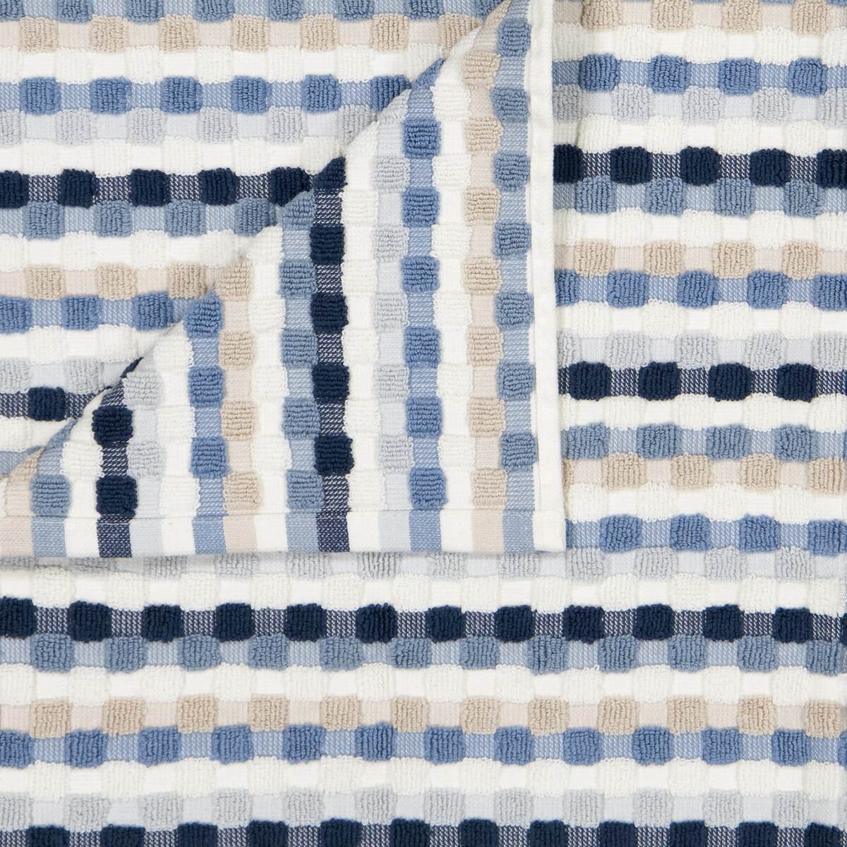 Blue Popcorn Cotton Hand Towel