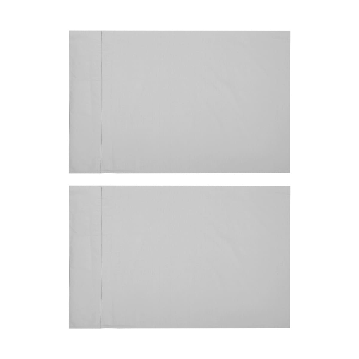 2 Pack 500 Thread Count Australian Grown Cotton Standard Pillowcases - Silver