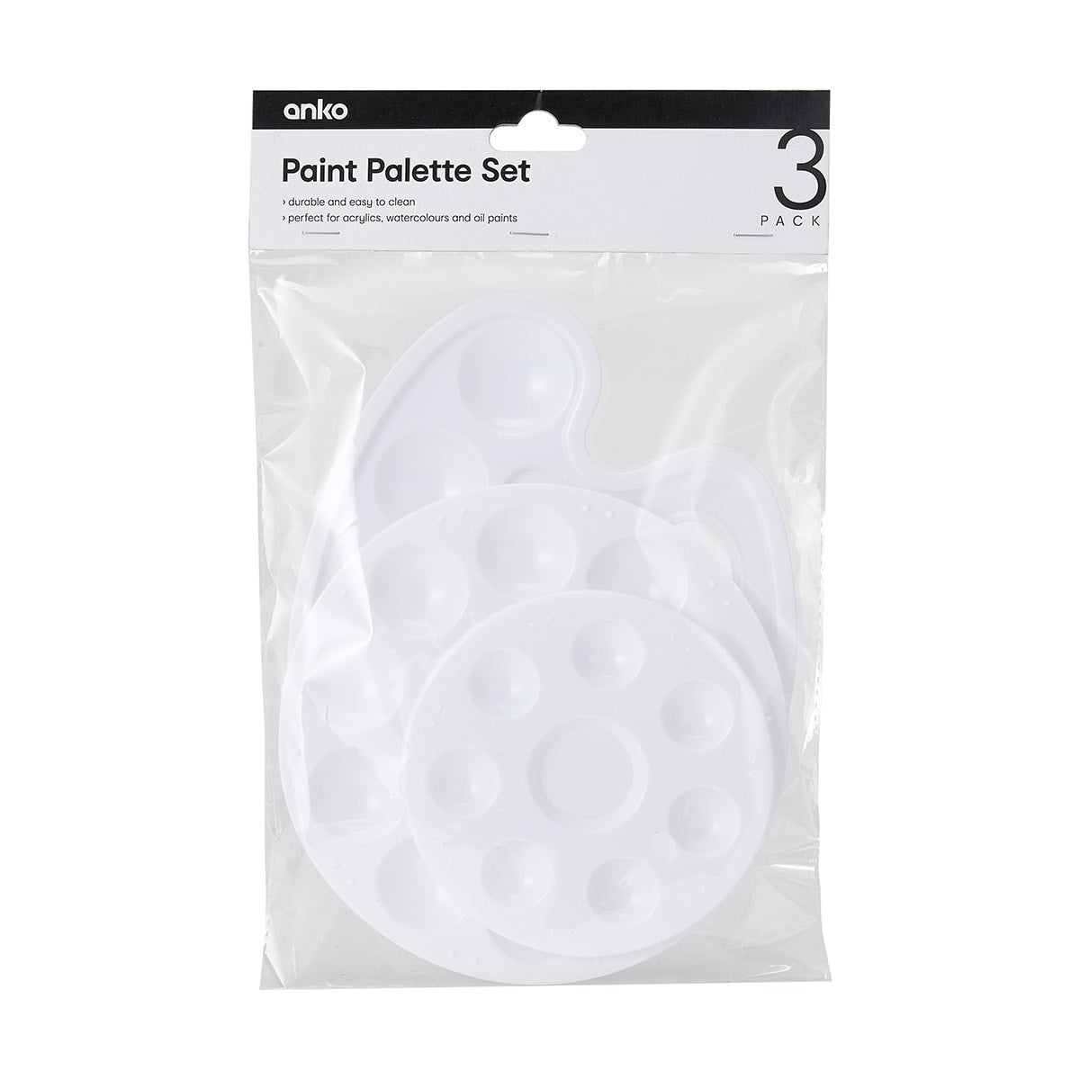 3 Pack Paint Palette Set