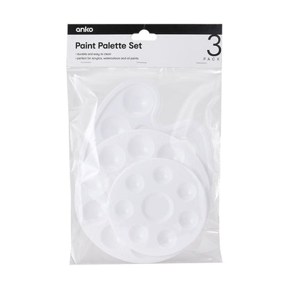 3 Pack Paint Palette Set