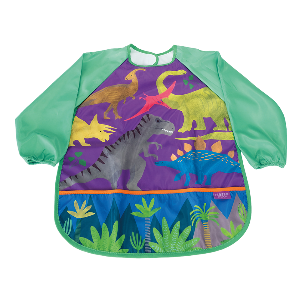 Floss & Rock Playtime Waterproof Apron Dinosaur Mess Play Practical Life Materials 2-6yrs