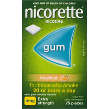 Nicorette Quit Smoking Extra Strength Nicotine Gum Freshfruit 75 Pack