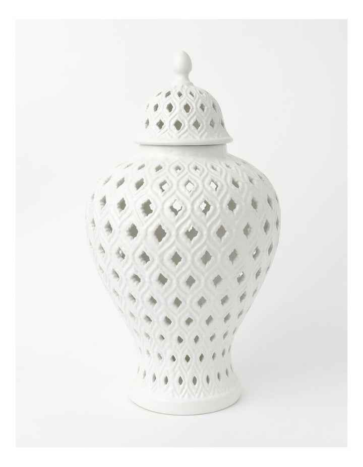 Large Ceramic Ginger Jar - 46cm White