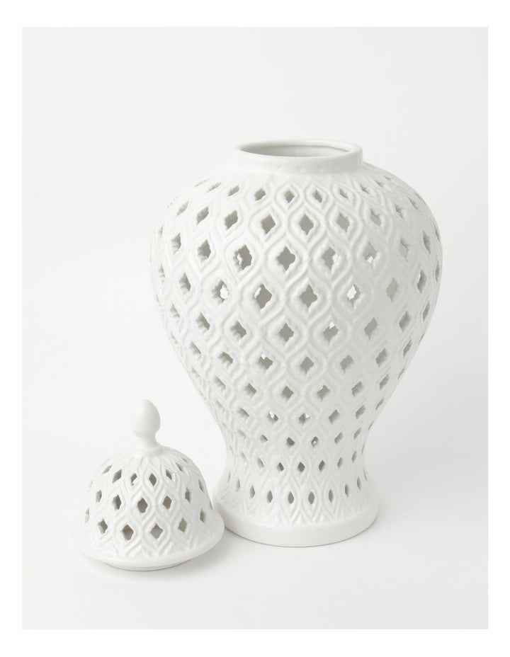 Large Ceramic Ginger Jar - 46cm White