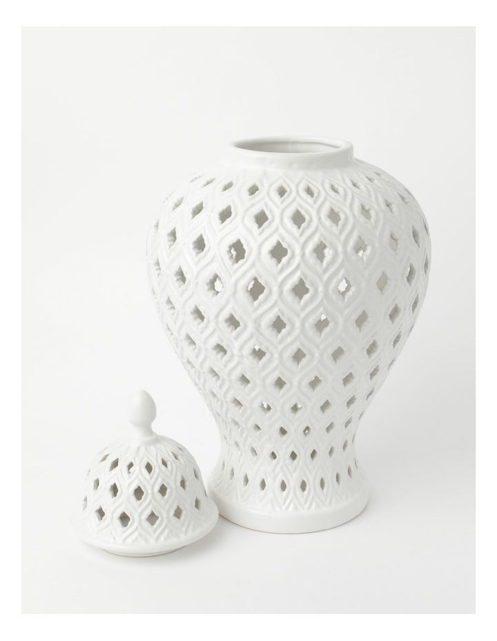Marcella Ginger Jar 46cm in White