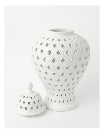 Marcella Ginger Jar 46cm in White