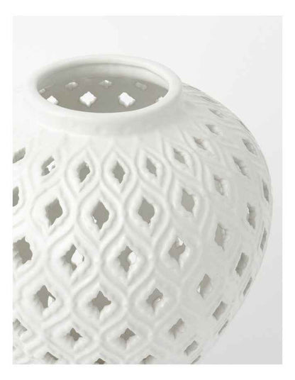 Large Ceramic Ginger Jar - 46cm White