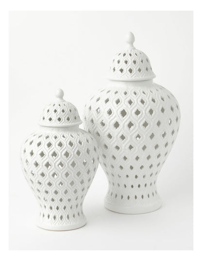 Marcella Ginger Jar 46cm in White