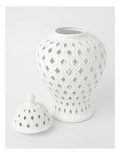 Marcella Ginger Jar 33cm in White