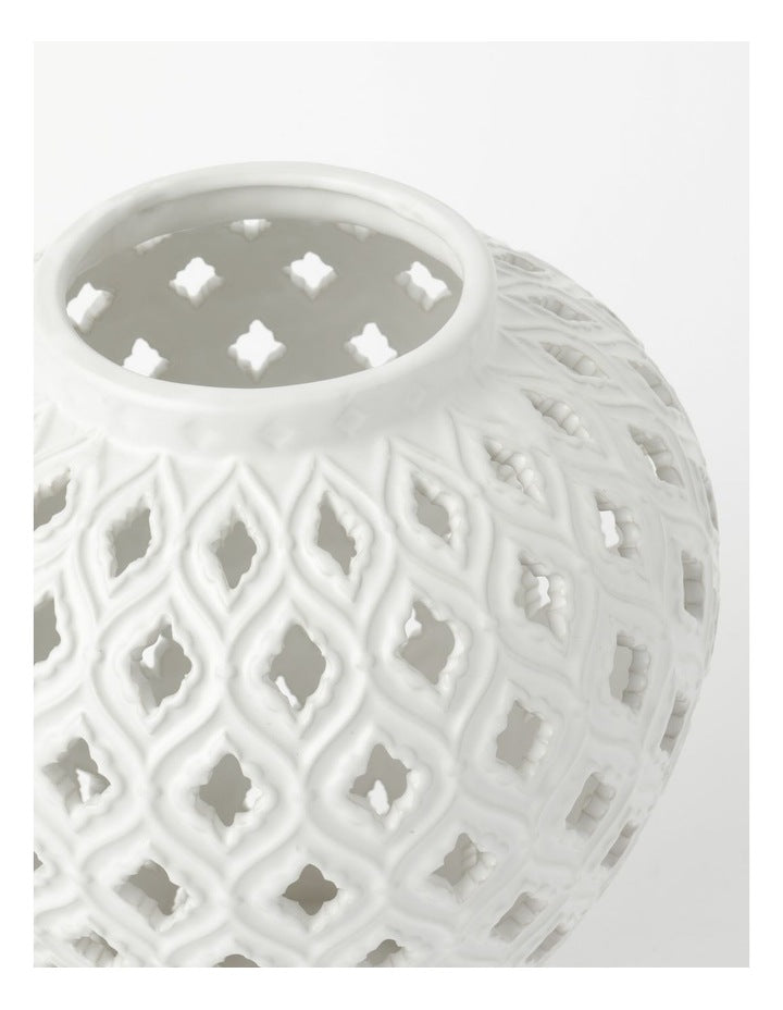 Marcella Ginger Jar 33cm in White