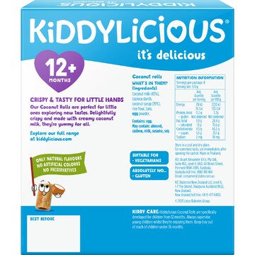 Kiddylicious Mini Coconut Rolls 8 pack