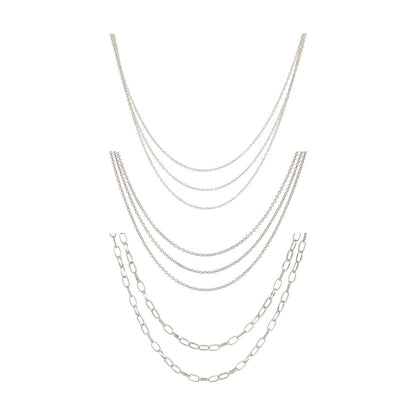 Jewellery Chain Set - Silver Look