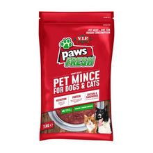 V.I.P PAWS FRESH  PET MINCE DOG & CAT FOOD 1KG