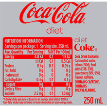 Coca-Cola Diet Soft Drink Can 250mL