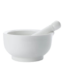White Basics Mortar And Pestle 12cm Gift Boxed in White
