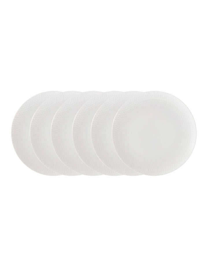 White Basics Diamonds Entree Plate 23cm Set of 6 in White