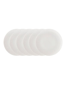 White Basics Diamonds Entree Plate 23cm Set of 6 in White