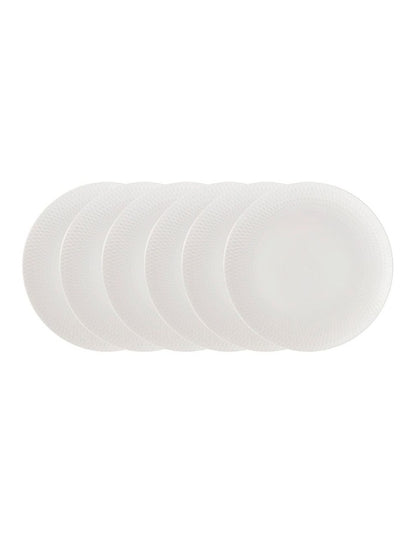 White Basics Diamonds Entree Plate 23cm Set of 6 in White