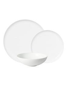 Cashmere Mansion High Rim Dinner Set 18pc Gift Boxed in White