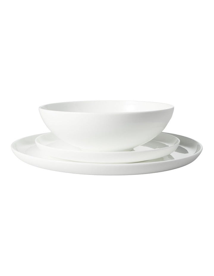 Cashmere Mansion High Rim Dinner Set 18pc Gift Boxed in White