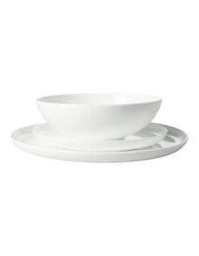 Cashmere Mansion High Rim Dinner Set 18pc Gift Boxed in White