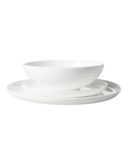 Cashmere Mansion High Rim Dinner Set 18pc Gift Boxed in White
