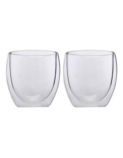 Blend Double Wall Cup 250ml Set of 2 in Clear