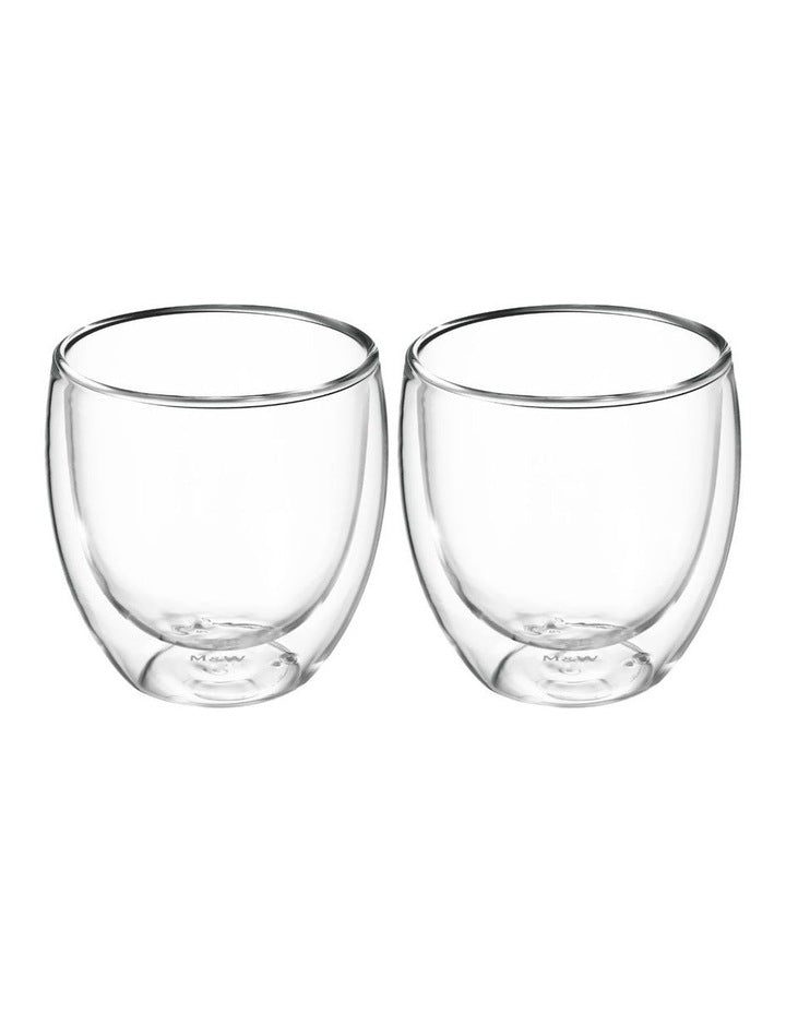 Blend Double Wall Cup 250ml Set of 2 in Clear