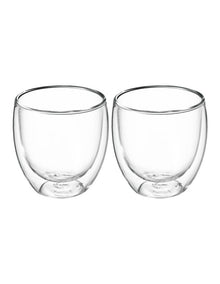 Blend Double Wall Cup 250ml Set of 2 in Clear