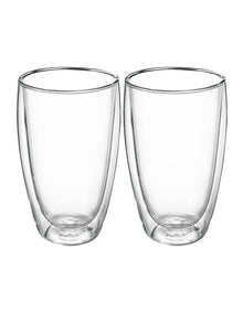 Blend Double Wall Cup 450ml Set of 2 in Clear