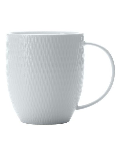 White Basics Diamonds Coupe Mug 420ml Set of 4