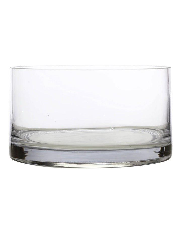Diamante Cylindrical Salad Bowl 22cm in Clear