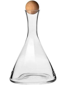 Connoisseur Wine Decanter Beechwood Stopper 1L in Clear