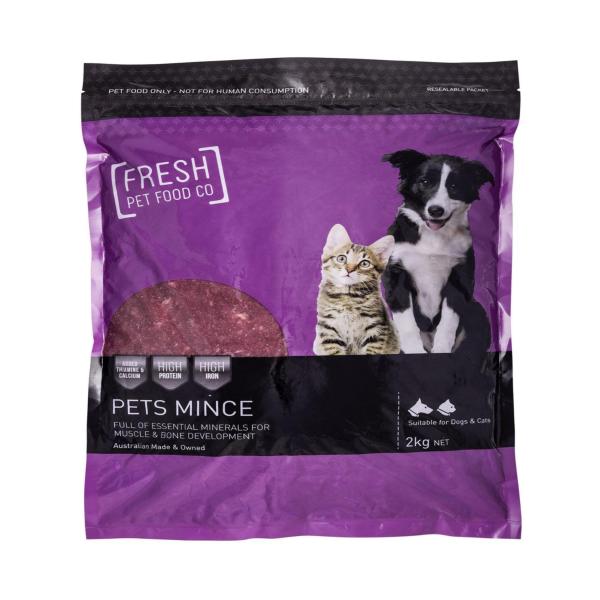 FRESH PET FOOD CO KANGAROO DOG FOOD MINCE 2KG