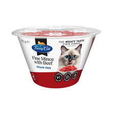 FUSSY CAT GRAIN FREE ADULT CHILLED FRESH CAT FOOD FINE MINCE WITH BEEF 70GRAM