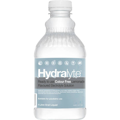 Hydralyte Colour Free Lemonade 1l
