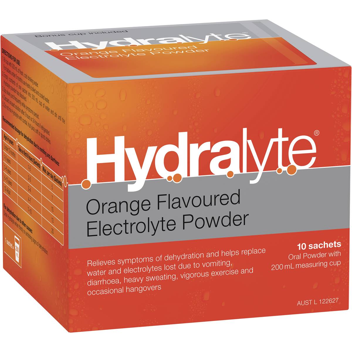 Hydralyte Powder Sachets Orange 10 Sachets